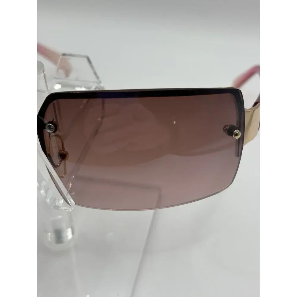 Steve Madden Shield Sunglasses Pink Gradient Rimless
